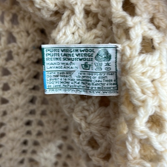 John Malloy Pure Virgin Wool Cream Winter Scarf - Picture 6 of 6